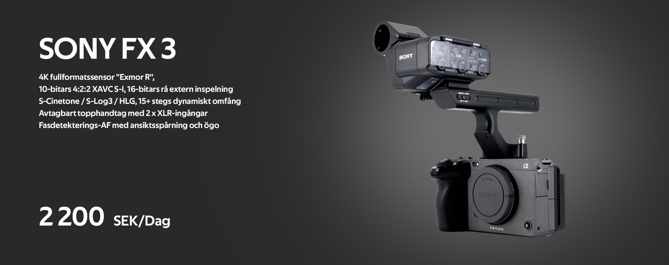 Hyr Sony FX3